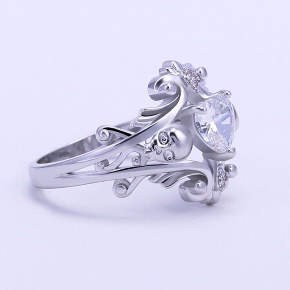 New Romantic 925 Sterling Silver Heart Shape Ring - Picture 6 of 6